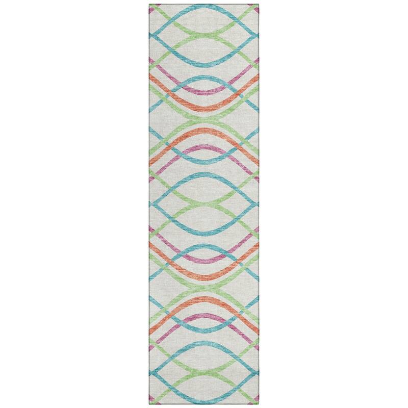 Machine Washable Indoor/ Outdoor Chantille Contemporary Deco Rug
