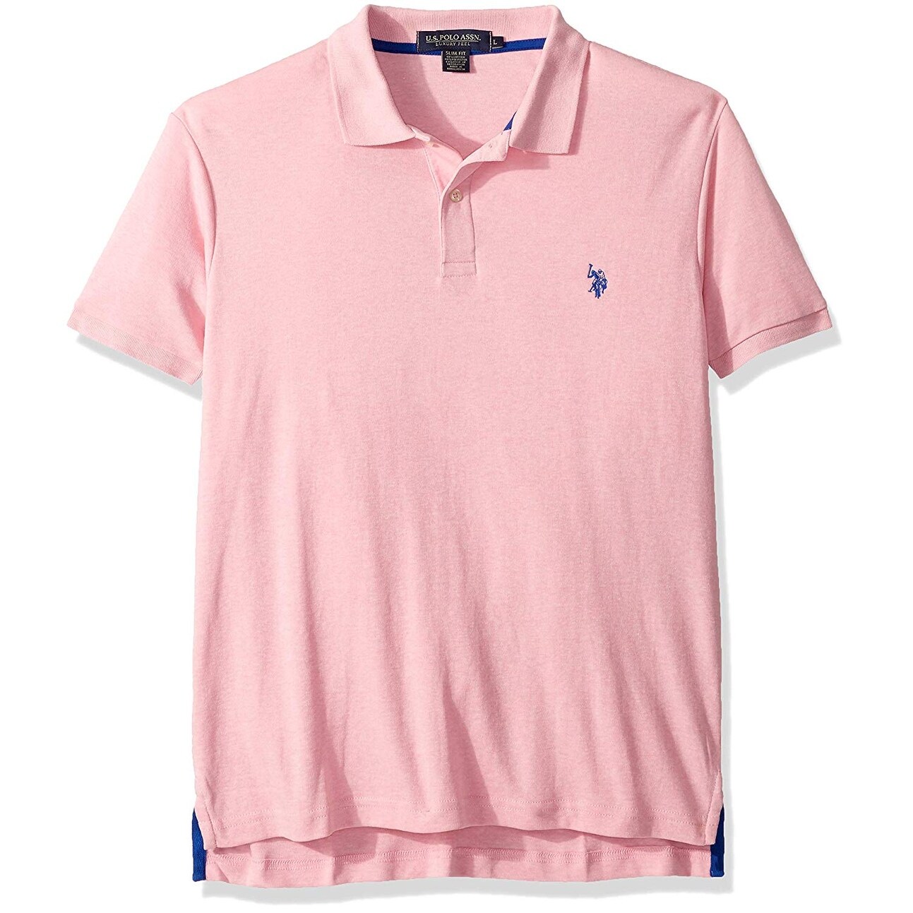 Shop Us Polo Assn Mens Slim Fit Solid Short Sleeve Interlock Polo