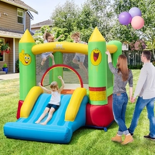Inflatable Bounce House Kids Blow-up Bouncer with Slide with 480W Blower - 117" x 80" x 74.5"