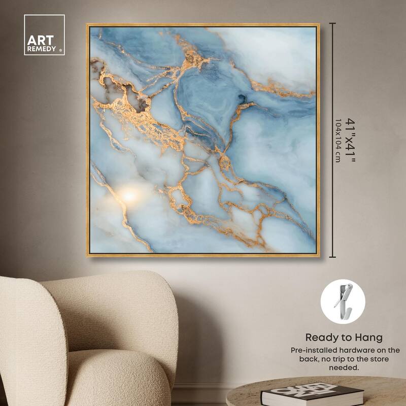 Azure Veins Canvas by Art Remedy