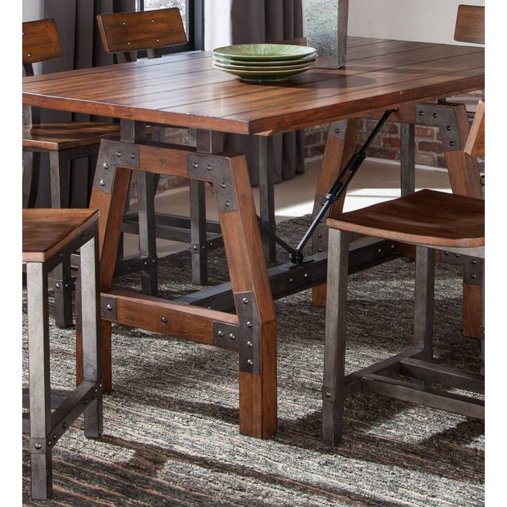 5pc Dining Table with Extension Leaf and 4 Side Chairs