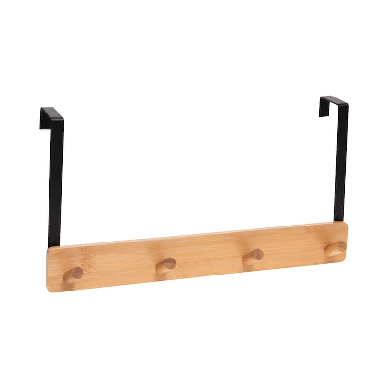 Simplify Bamboo Over the Door 4 Hook in Black