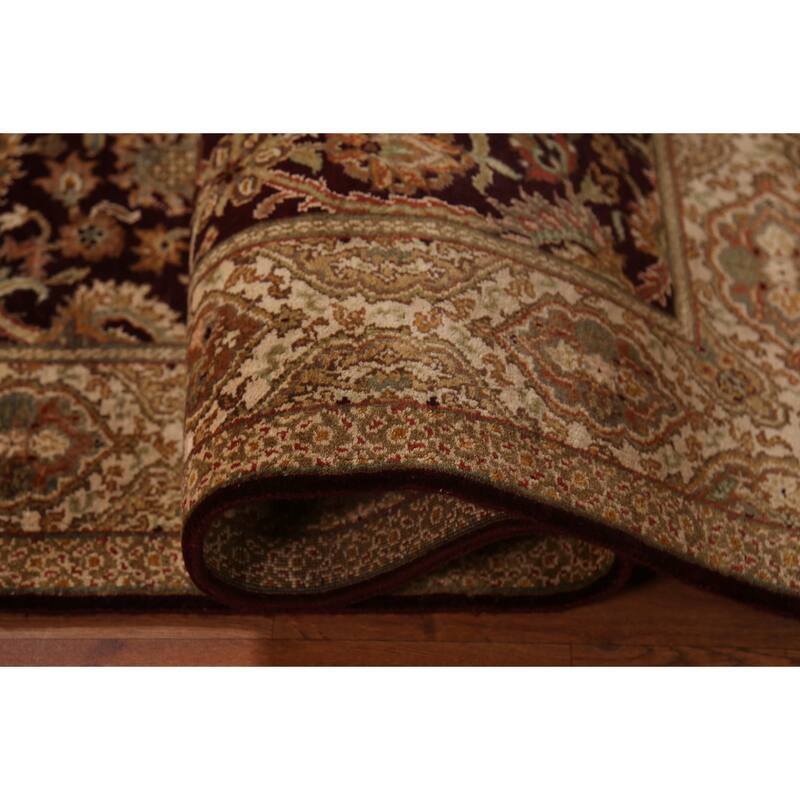 All-Over Floral Agra Oriental Area Rug Hand-Knotted Wool Carpet - 4'1"x 5'11"