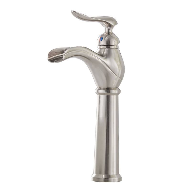 Brushed Nickel Vessel Sink Faucet Bathroom Faucet Drain with Assembly