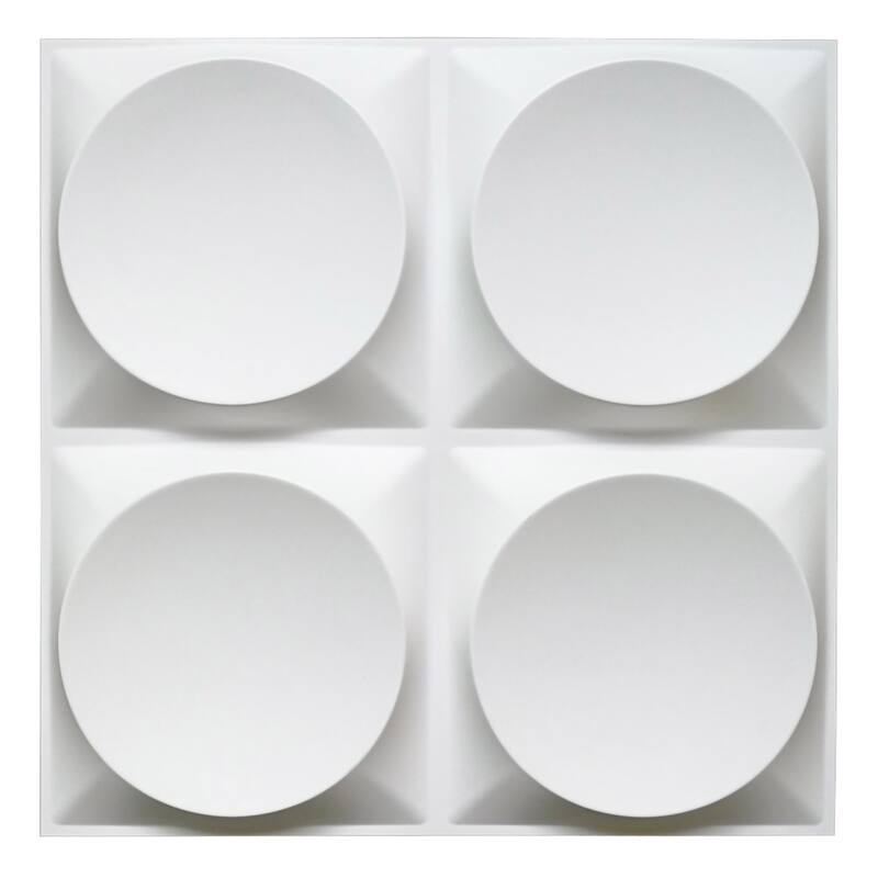Art3d 3D Wall Panels PVC Moon Surface Design 3D Wall Decor (32 Sq.Ft) - White
