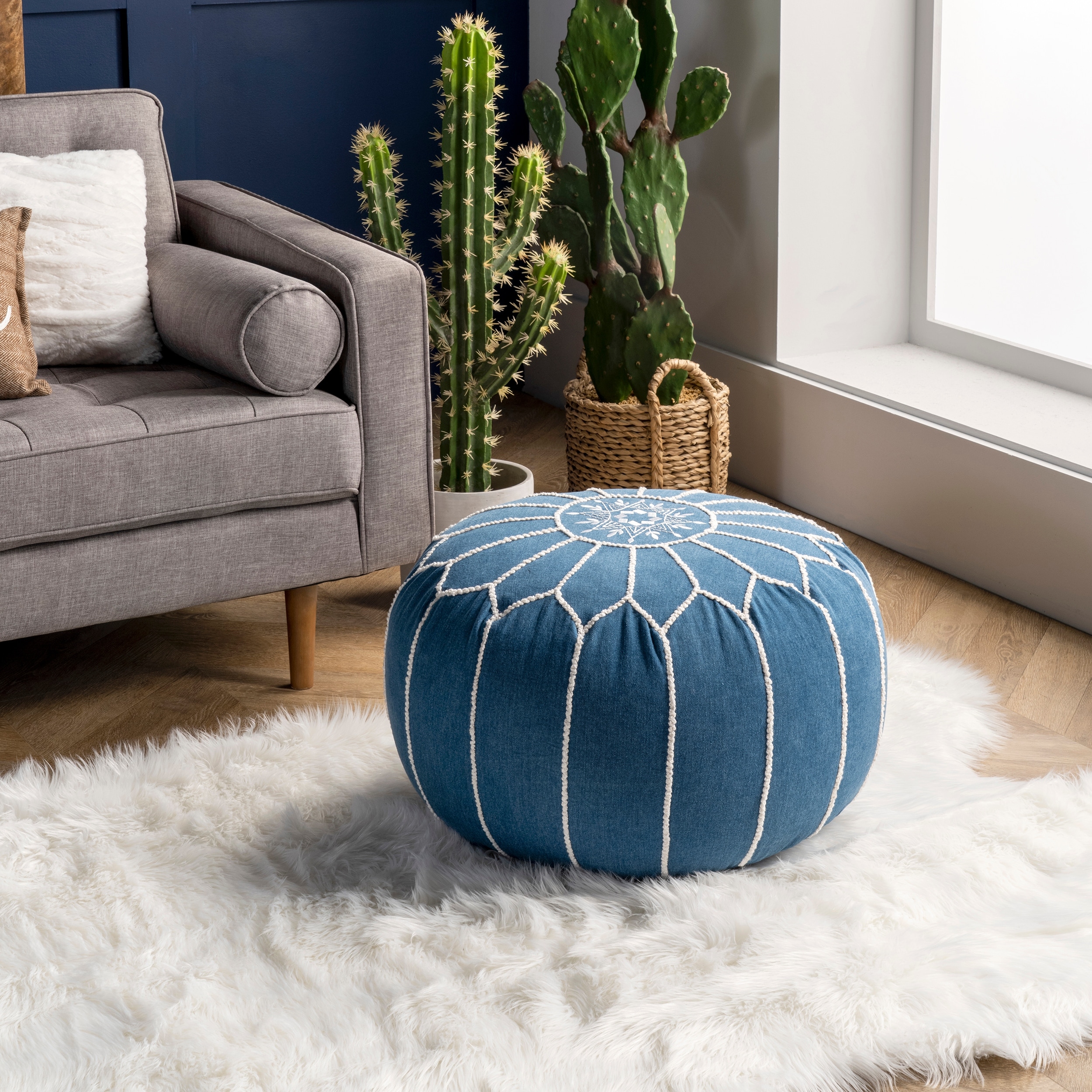 Overstock moroccan pouf deals