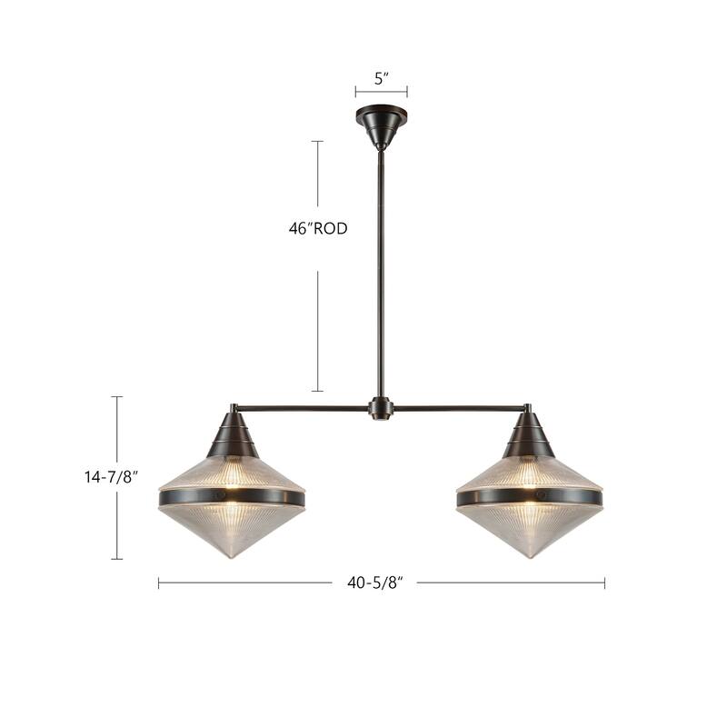 Alora Lighting LP348241 Willard 2 Light 41" Wide Linear Pendant