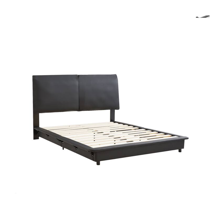 Floating Bed Frame Low Profile Bed Upholstered Platform Bed