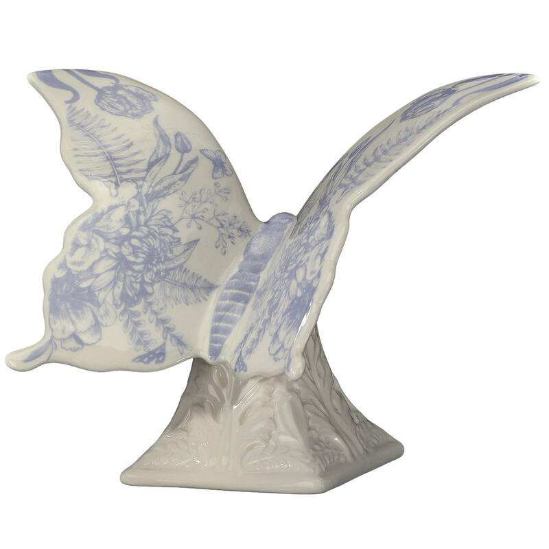 7" Dolomite Butterfly On Pedestal