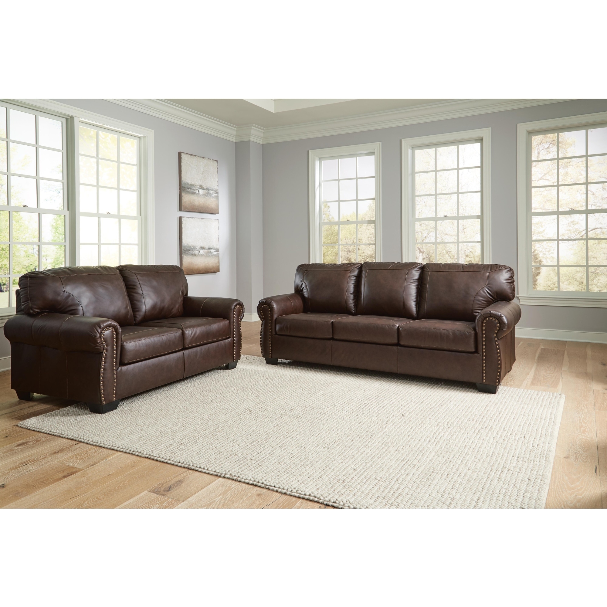 Signature Design by Ashley Colleton Brown 2-Piece Upholstery Package - 92" W x 40" D x 39" H