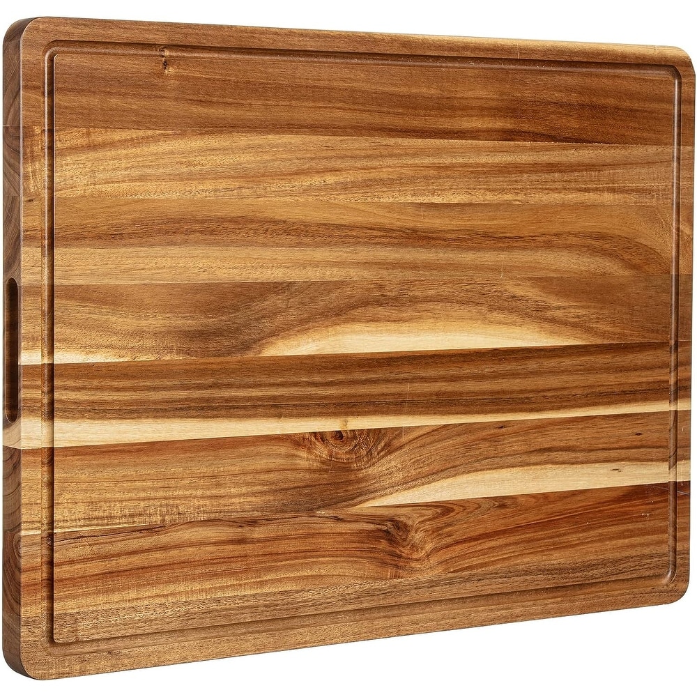 Martha Stewart Everyday Day Creek- 2-Piece Acacia Wood Cutting Board Set 