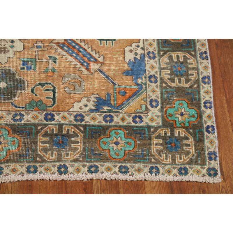 Hand Knotted Oriental 100% Wool Carpet Traditional Medallion Oranges & Rust Tabriz Area Rug - 6' 4'' X 4' 11''