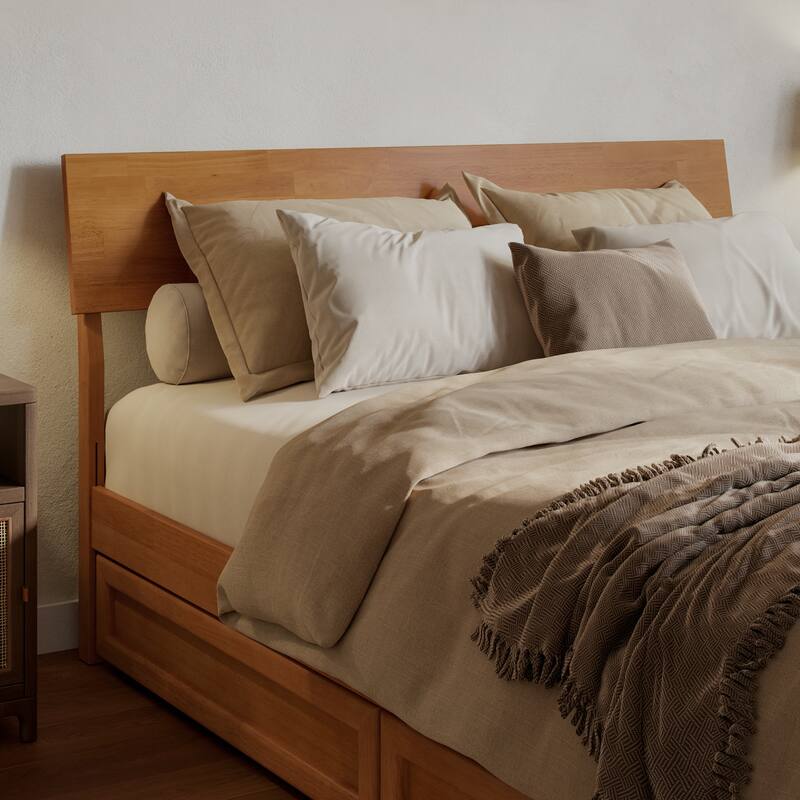 Norla Wood Platform Bed with Storage Drawers