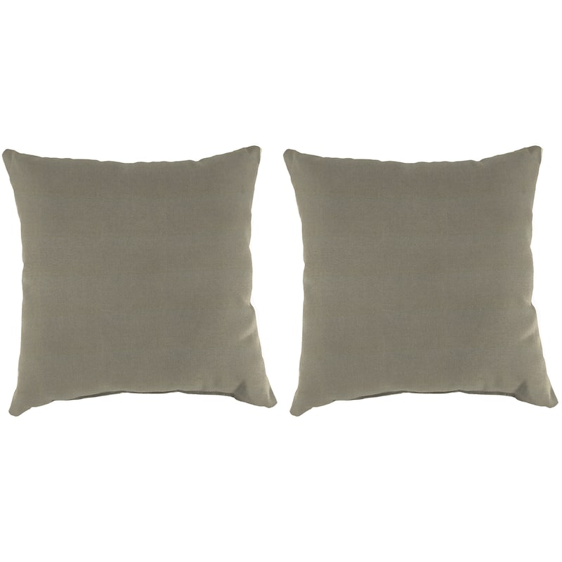 Sunbrella 18" x 18" Outdoor Throw Pillow - Set of 2 - 18'' L x 18'' W x 4'' H - Canvas Taupe