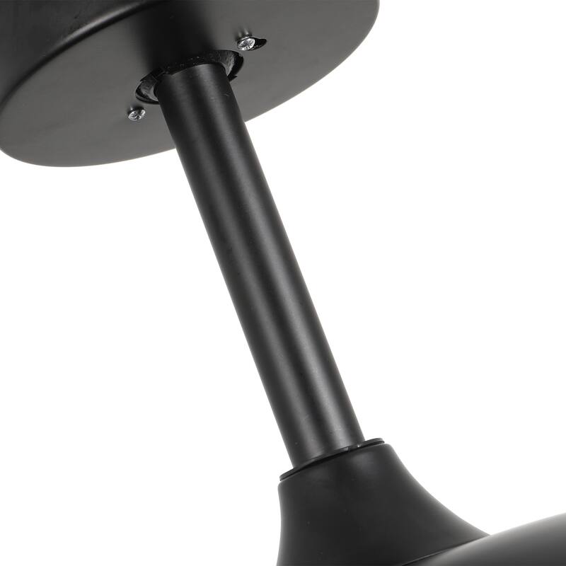 72'' Black Indoor Ceiling Fan with Light Remote Control
