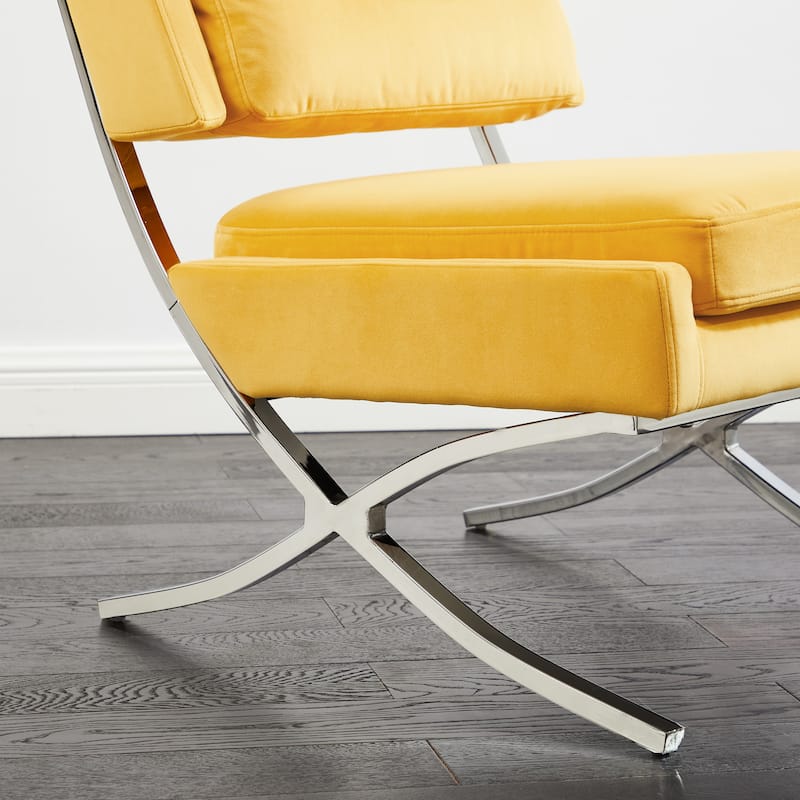 Art Leon Modern and Comfortable Velvet Armless Accent Chair