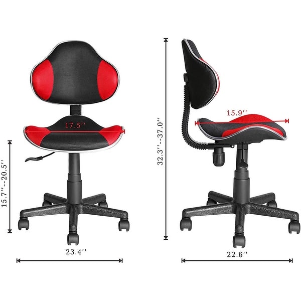 dimension image slide 1 of 19, JJS Ergonomic Mesh Office Chair Adjustable Lumbar Support Computer Desk Chair
