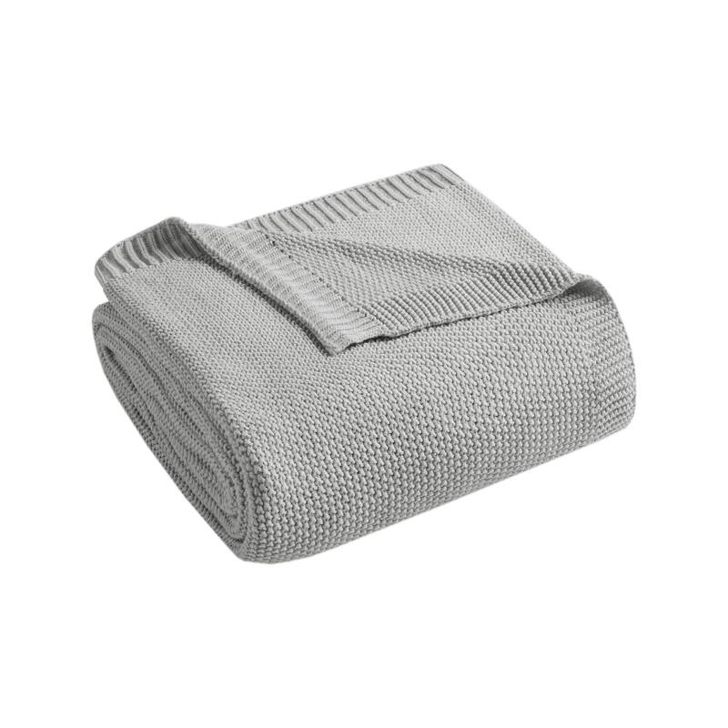 INK+IVY Bree Solid Reversible Knit Blanket