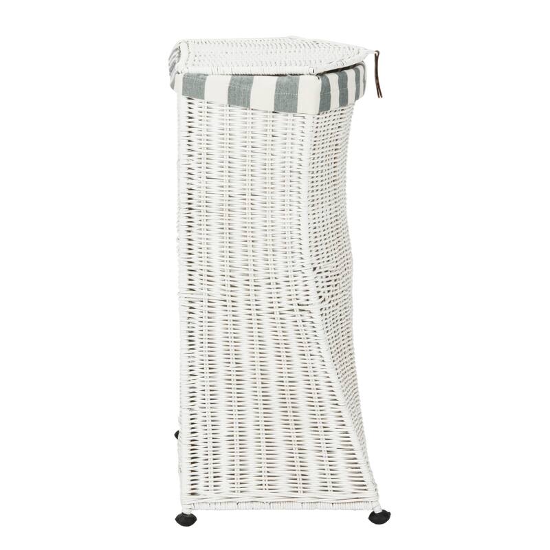 SAFAVIEH Hasiba Rattan Laundry Basket - 19.2" x 10.2" x 23.6" - 19Wx10Dx24H