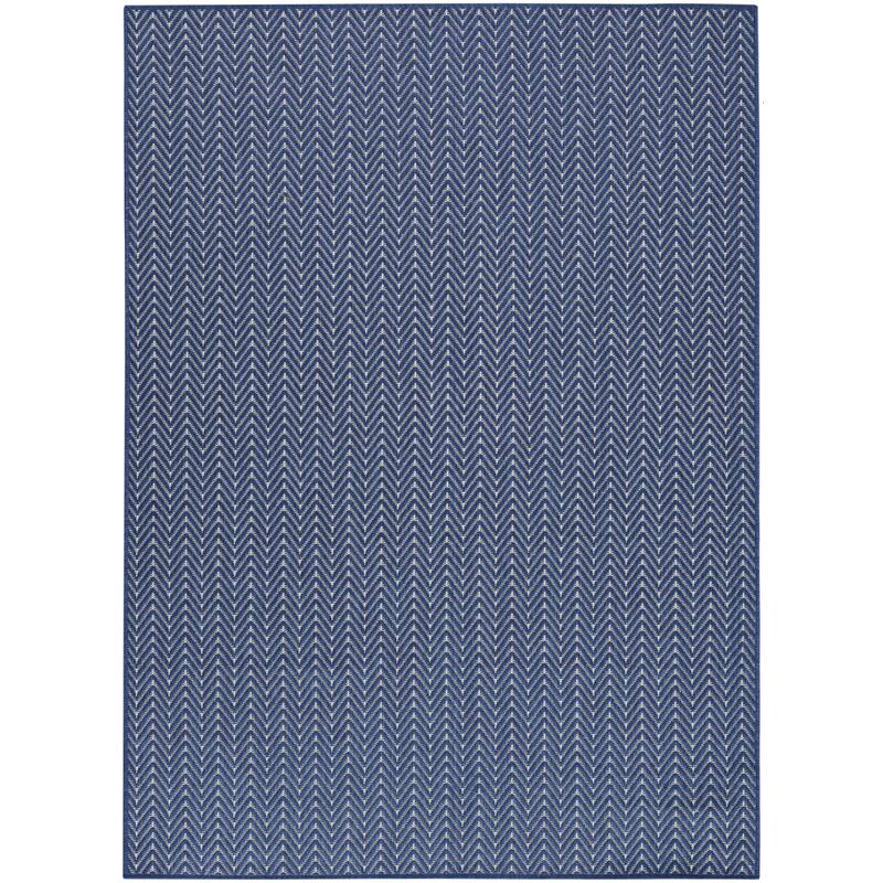 Nourison Horizon Indoor/Outdoor Chevron Area Rug - 6' x 9' - Navy