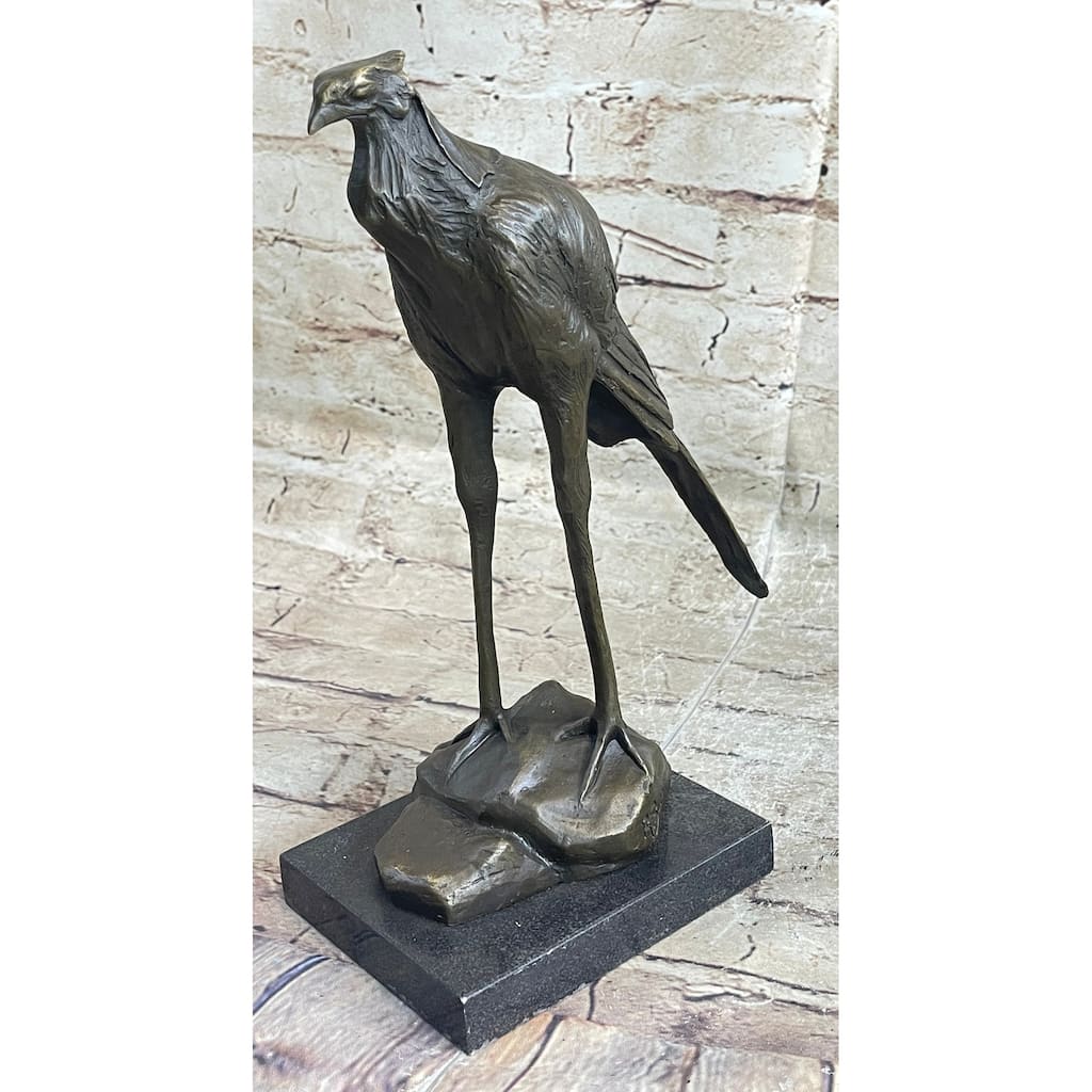 Handmade Bronze Sculpture, Statue Stork Exotic Bronze Gift