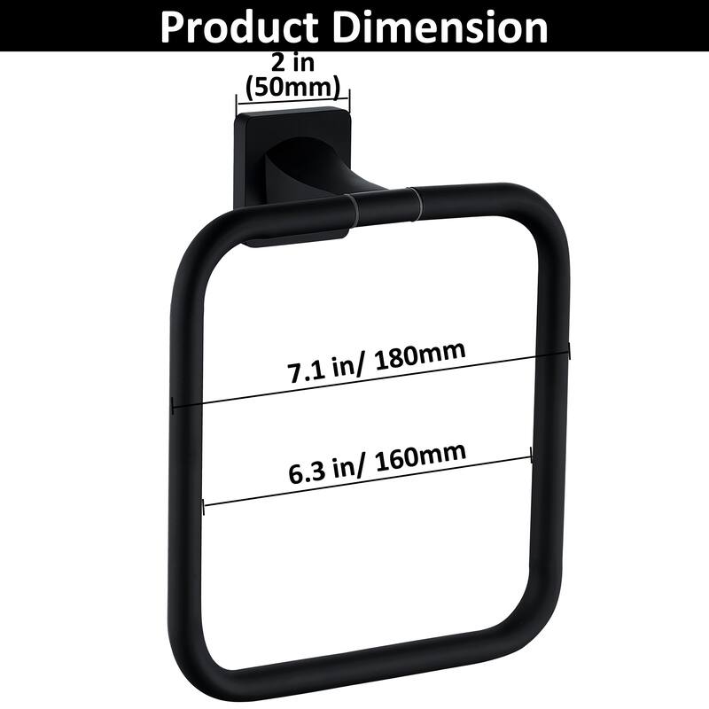 Wall Mounted 7in Towel Ring Rustproof Hand Towel Holder