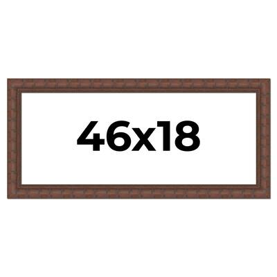 46x18 Frame Pewter Solid Wood Picture Frame Width 1.625 Inches | Interior Frame Depth 0.6875 Inches