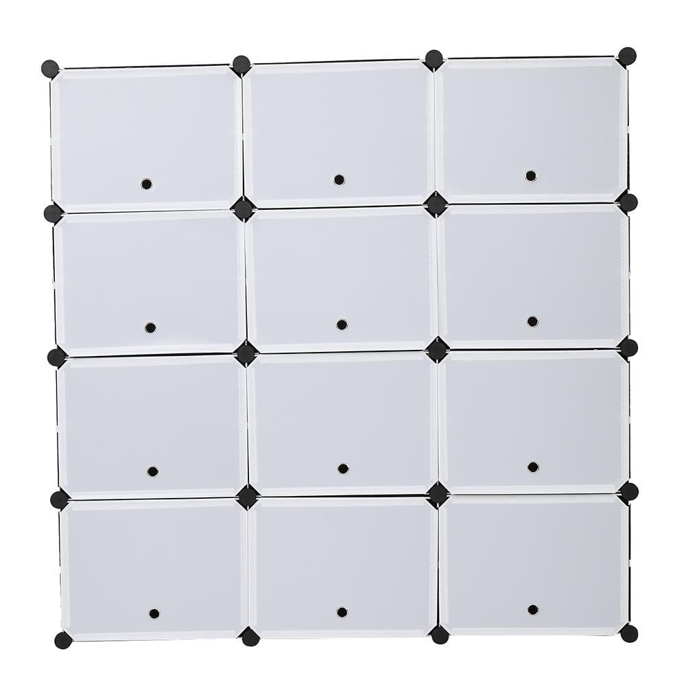 7-Tier Portable Shoe Rack Cube Storage Black