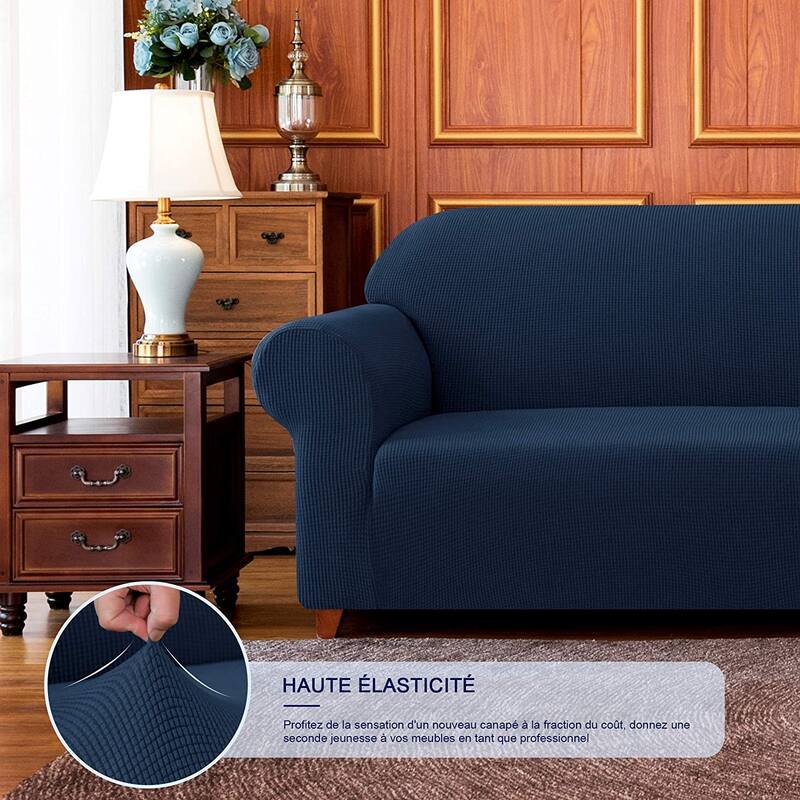 Subrtex 1-Piece Sofa Cover Stretch Soft Couch Loveseat Slipcover