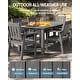 preview thumbnail 34 of 36, WINSOON 10-Piece HIPS All Weather Outdoor Patio Dining Sets with Umbrella Hole& Aluminum Frame,2-Table 8-Chairs