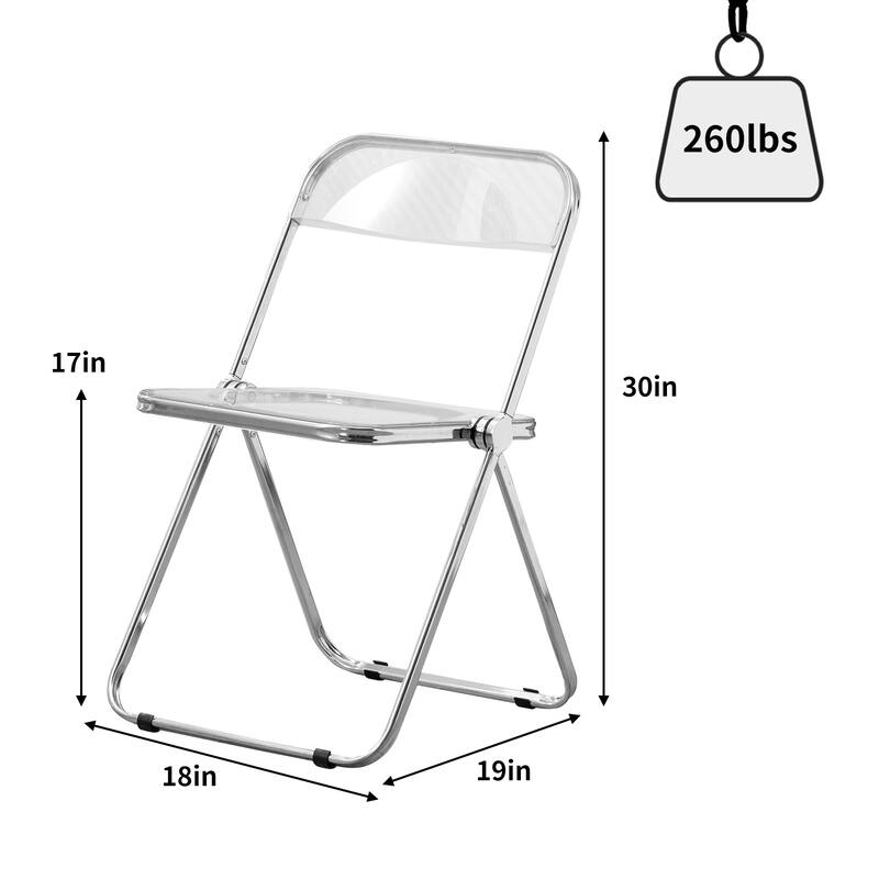 Acrylic Armless Clear Folding Chair Bed Bath & Beyond 39988940