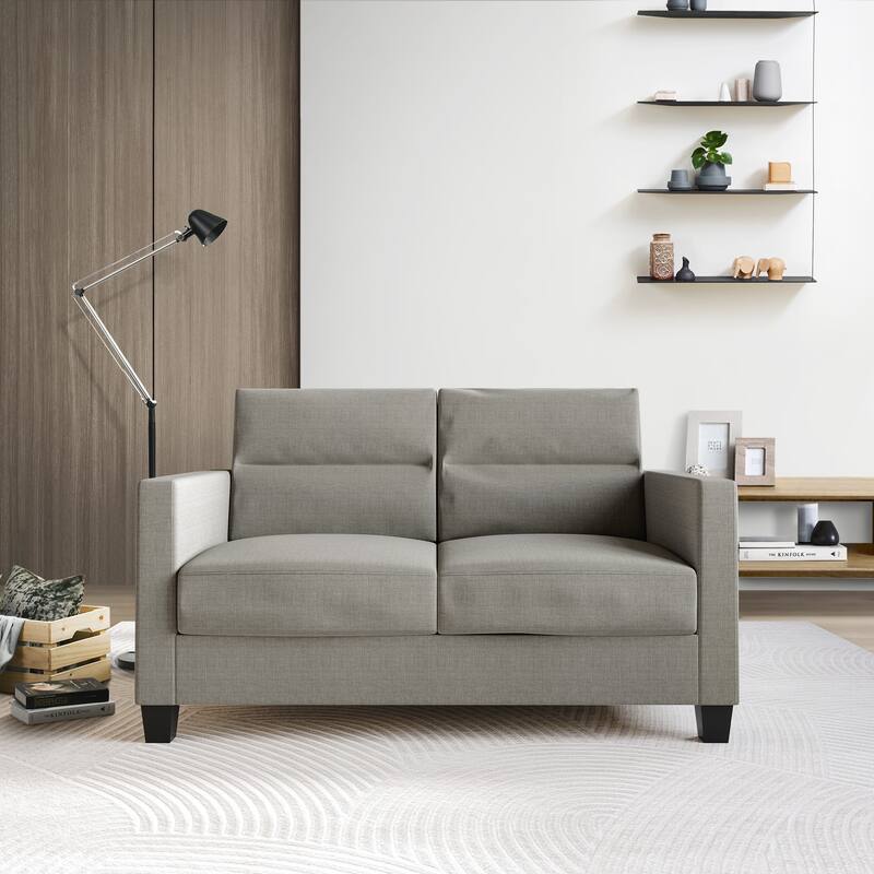 CraftPorch Clean and Minimalist Linen Upholstered Loveseat
