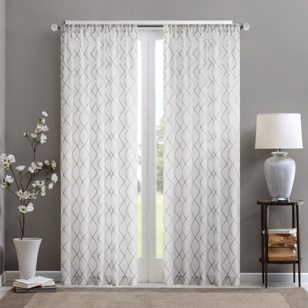 Diamond Sheer Window Curtain Panel