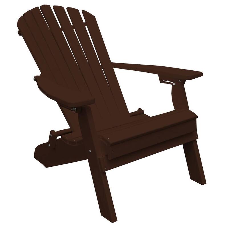 Poly Folding and Reclining Adirondack Chair - Tudor Brown