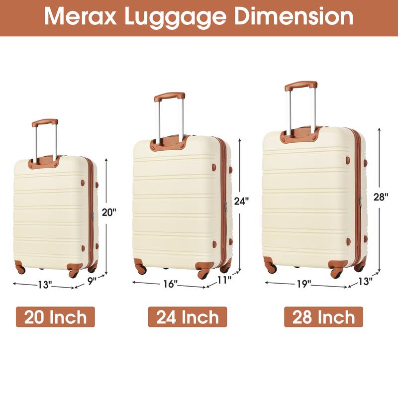 Smooth Luggage Expandable ABS Hardside Lightweight Spinner Suitcase