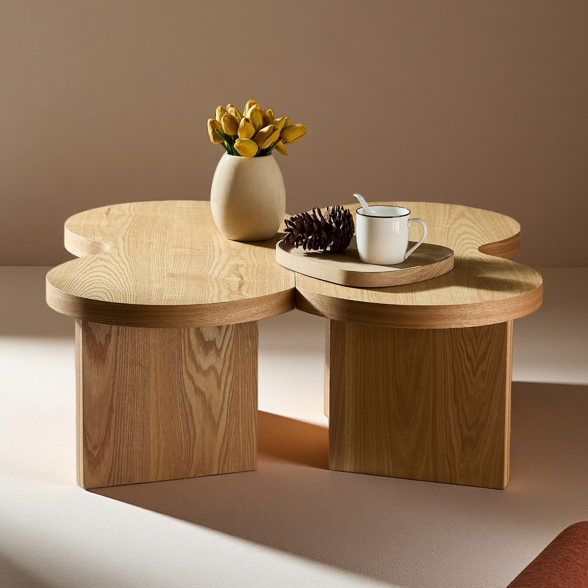 Butterfly-Shaped Multi-functional Coffee Table, Modern, Black - On