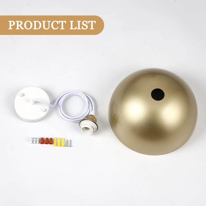 1 - Light 11.8" W Single Dome Pendant for Kitchen Island Dining Room (Set of 3) - W 11.81 in