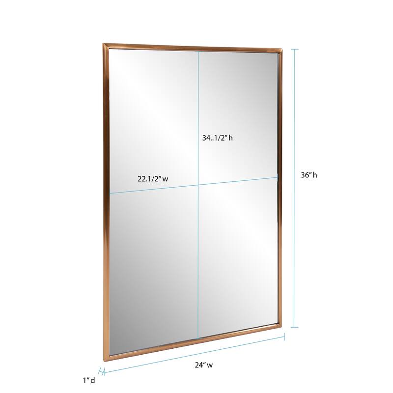 Allan Andrews Rectangular Decorative Stainless Steel Framed Wall & Accent Mirror