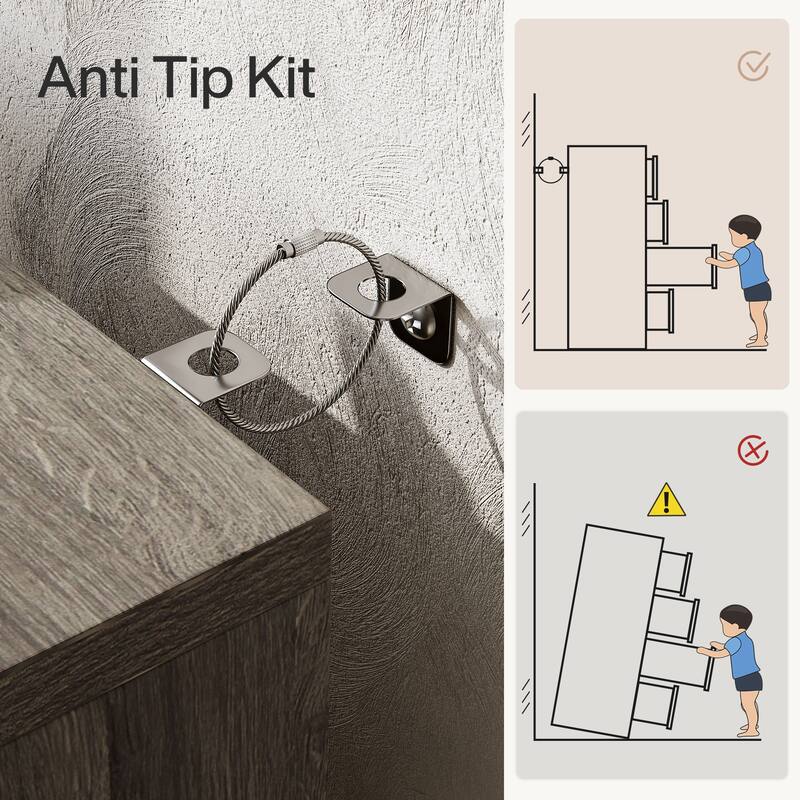 4-Drawer Vertical File Cabinet with Lock for A4/Letter/Legal Size