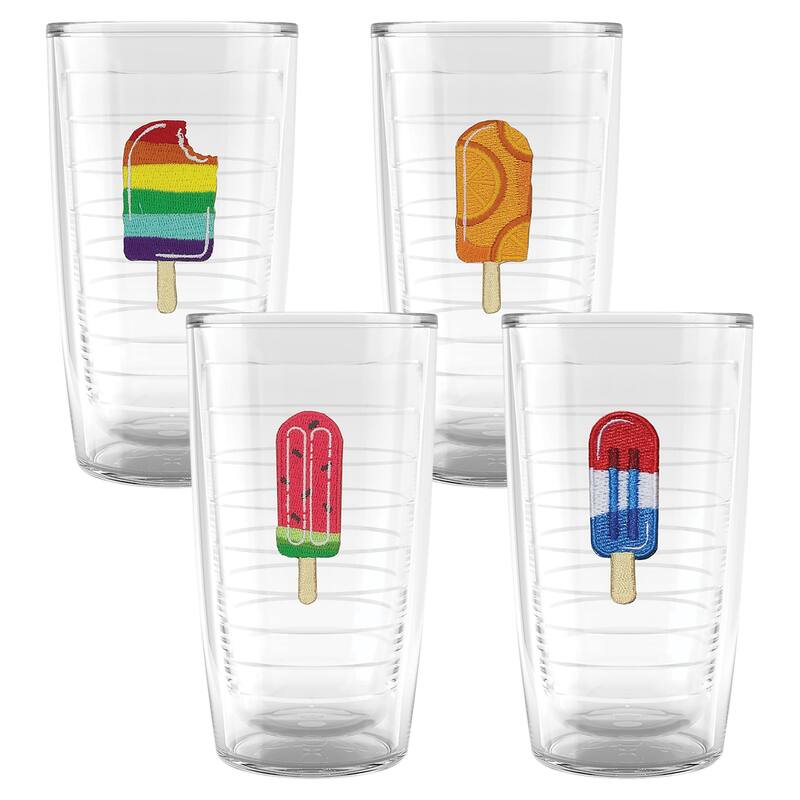 Tervis Ice Popsicle Collection Made in USA Double Walled Insulated Tumbler, Assorted - No Lid - 16oz 4pk - 16oz 4pk
