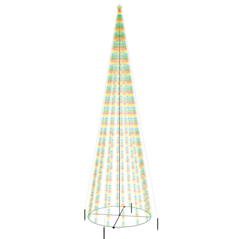 vidaXL Christmas Cone Tree Decoration Artificial Christmas Tree with LEDs