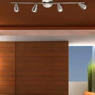 Brielle LED Flush Mount Ceiling and Wall light 36.75"L x 6"H x 5.4"D - Brushed Nickel