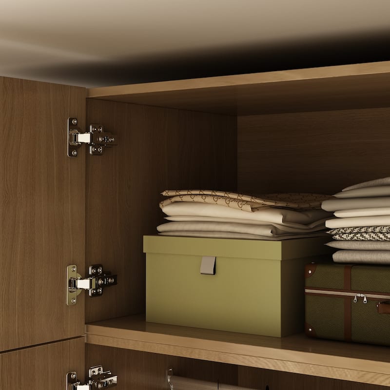 Large Wardrobe w/Optional Top Cabinet Bedroom Accent Closet Cabinet