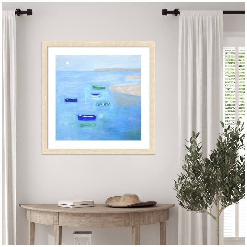 Kate and Laurel Framed Art Calm Waters by Guilana Lazzerini