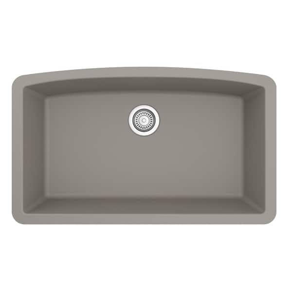 slide 7 of 57, Karran Undermount Quartz Double Bowl Kitchen Sink Concrete