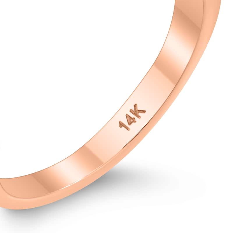 14K Rose Gold Thin 1mm Stackable Band with Classic Rope Knurl