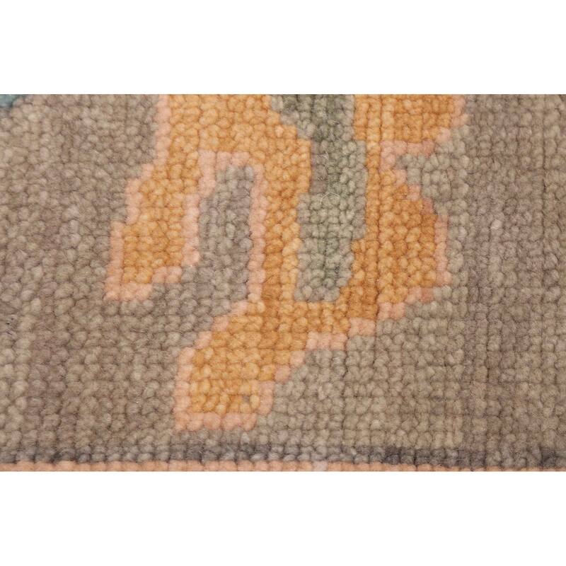 ECARPETGALLERY Hand-knotted Modern Oushak Sage Wool Rug - 9'1 x 12'0