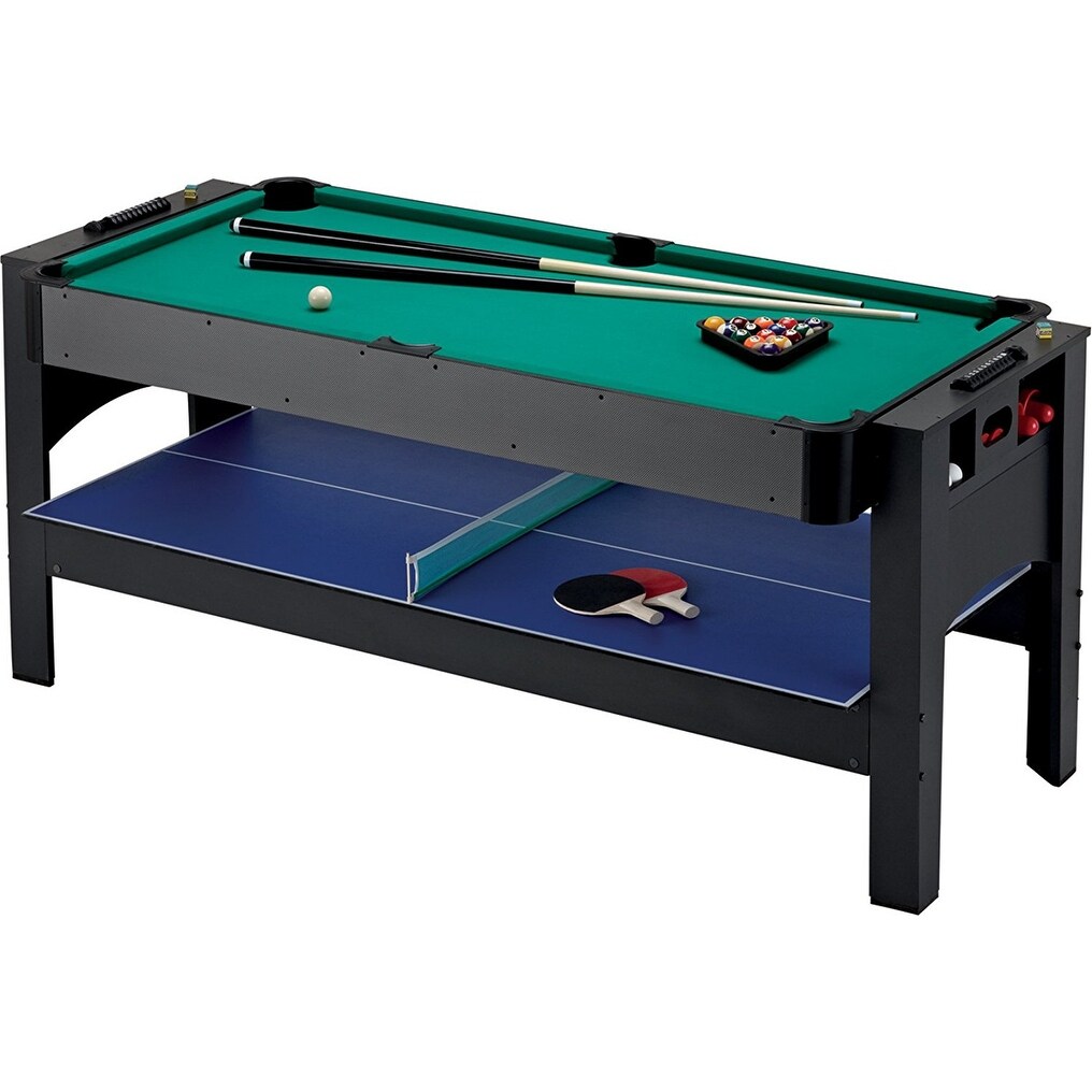 Fat Cat Original 3-in-1, 6-Foot Flip Game Table (Air Hockey, Billiards and  Table Tennis) 64-1049 - Overstock - 19418185