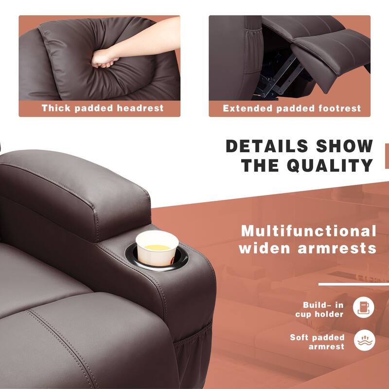 Homall Faux Leather Power Lift Recliner Chair with Massage and Heat