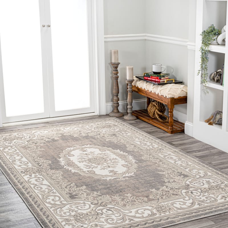 JONATHAN Y Amir Cottage Medallion Area Rug